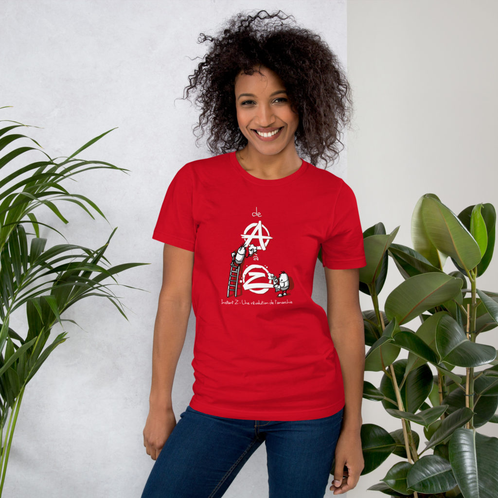 T-shirt unisexe « De A à Z – une rêvolution de l’anarchie »